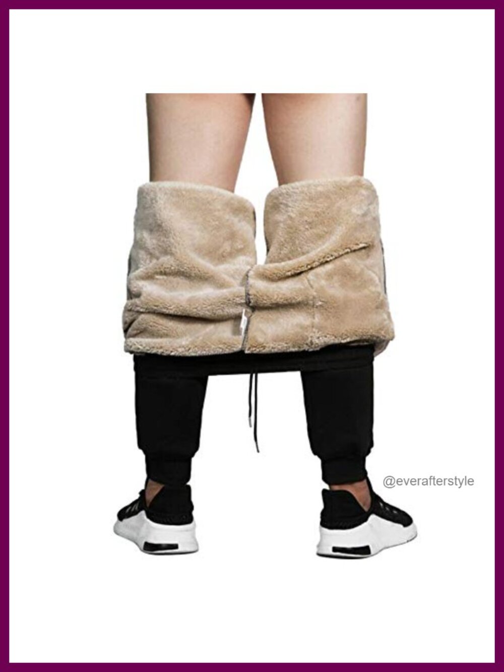 Men's Sherpa Lined Fleece Sweatpants Thermal Joggers Winter Warm Pants